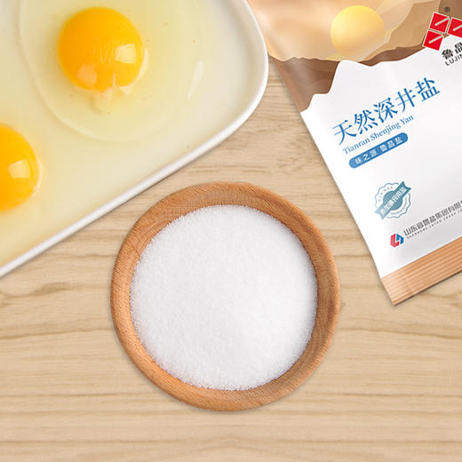 鲁晶天然深井盐未加碘深层岩盐400g*6袋含碘食用盐 商品图2