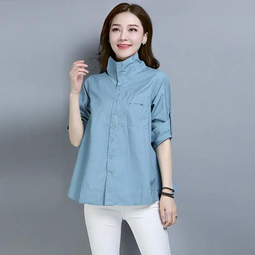 HR99601-1 2021年新款衬衫设计感时尚长袖宽松优雅气质上衣 商品图0