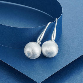 S925银时尚耳环【CE00448】圆球球2101