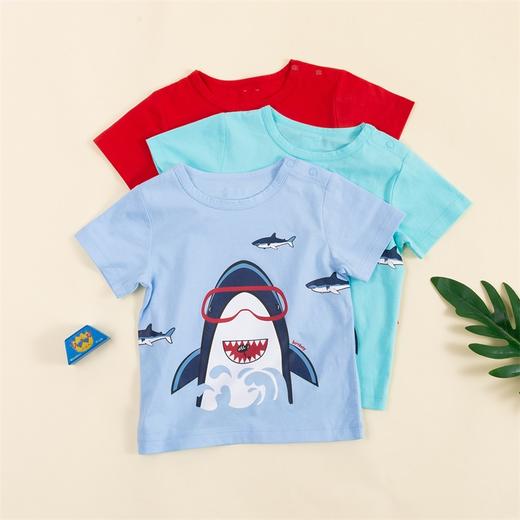 贝贝怡男童可爱卡通印花上衣短袖T恤212S2704
 商品图5