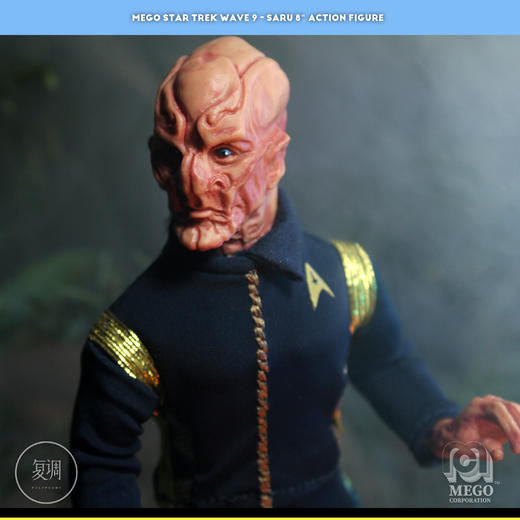 现货 Mego 星际迷航 发现号 萨鲁 8英寸 挂卡 可动人偶 商品图2