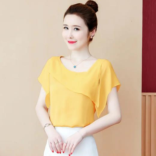 YH-351933夏新款时尚百搭气质拼接雪纺衫 商品图3