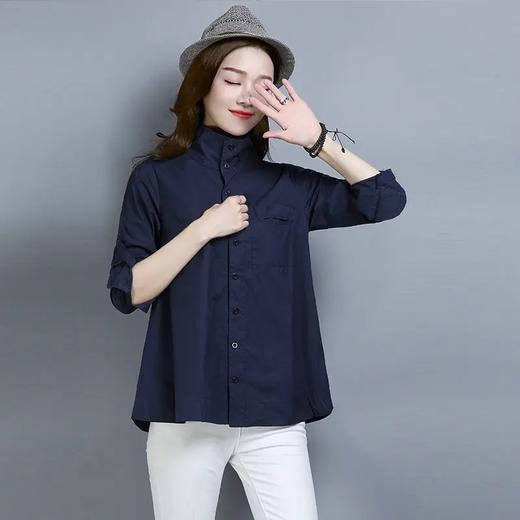 HR99601-1 2021年新款衬衫设计感时尚长袖宽松优雅气质上衣 商品图1