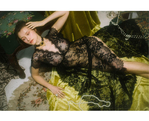 MBK定制 | 黑色绝代艳后蕾丝长款睡裙情趣内衣均码（圆通快递隐私发货） 商品图6