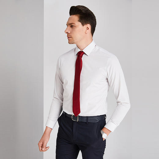 YvesFigarau伊夫·费嘉罗秋冬新款100%棉格纹正装职业上班穿长袖衬衫900308 商品图4