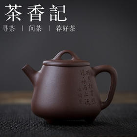 茶香记 小高石瓢紫砂壶 高文怡 紫泥 诗画刻绘 性价比高 经典壶型