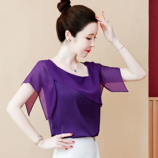 YH-351933夏新款时尚百搭气质拼接雪纺衫 商品图5