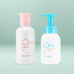 优生婴儿洗发沐浴泡泡露250ml+婴儿油100ml