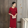 TC- 967368 春夏婚礼服中年妈妈连衣裙绣花婚宴红色气质喜婆婆显年轻改良旗袍 商品缩略图2
