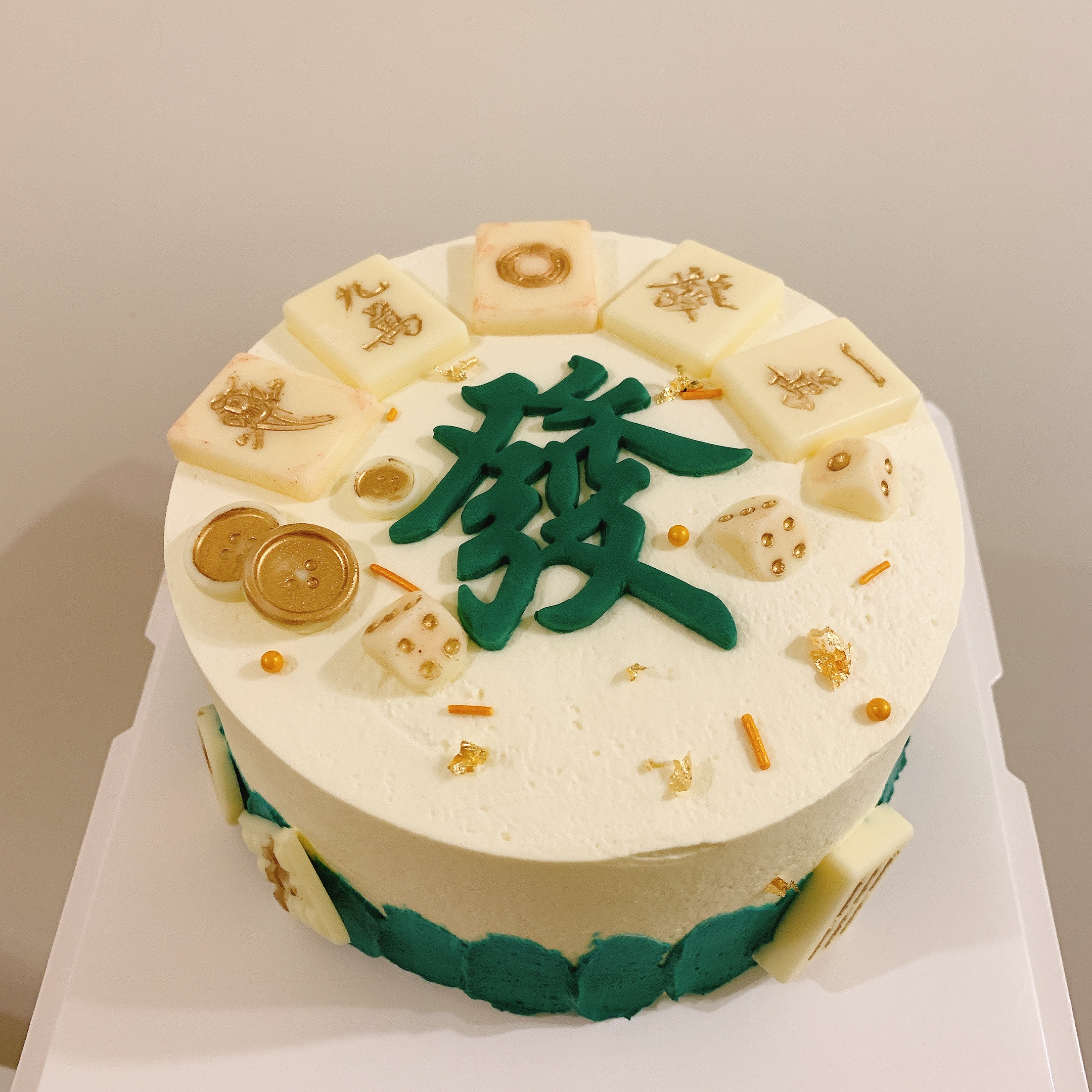 狮子家-手绘发财 生日蛋糕 爸爸妈妈长辈 纪念日蛋糕 聚会 仪式感必备