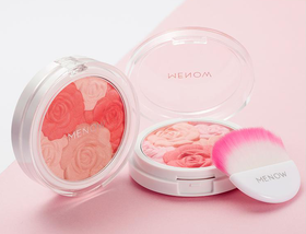 MENOW/美诺 鲜色玫瑰修颜腮红提亮肤色花瓣胭脂膏裸妆自然晒红妆 8.2g