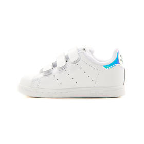 阿迪达斯adidas女小童款 STAN SMITH 经典低帮魔术贴运动休闲小白鞋 AQ6274