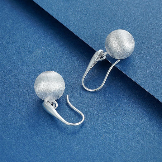 S925银时尚耳环【CE00448】圆球球2101 商品图1