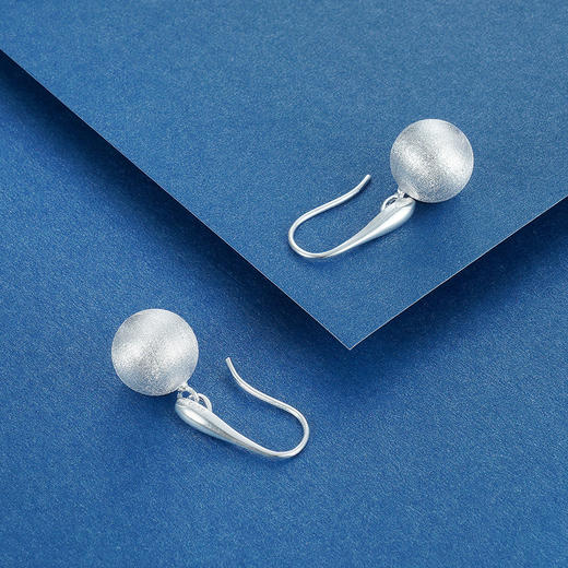 S925银时尚耳环【CE00448】圆球球2101 商品图4