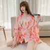 【落樱飞花】情趣内衣 日系 印花 绑带 腰封 性感 深V 和服 睡裙 套装 7971 商品缩略图2