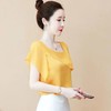 YH-351933夏新款时尚百搭气质拼接雪纺衫 商品缩略图2