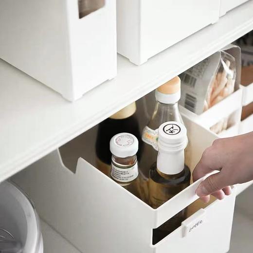 【自营】留存道可视收纳筐收纳厨房神器日式厨房/橱柜内置物架锅具调料架收纳盒杂物储物筐 商品图1