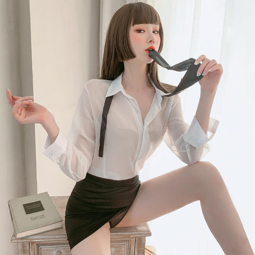 【小秘书的柔情】情趣内衣 制服 衬衫 性感 包臀 角色 扮演 秘书 分体套装 6967 商品图4