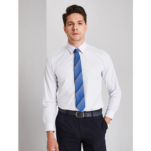 YvesFigarau伊夫·费嘉罗秋冬100%棉商务休闲简约舒适透气长袖衬衫880321 商品图3