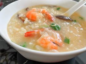 养生锅丨鲜虾香菇海鲜粥