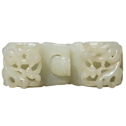 明代 玉雕螭虎灵芝带钩 商品图4