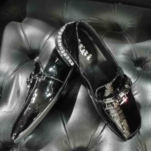 lfgj jeans AJ101 真皮中口低跟方头方跟乐福鞋 商品图5