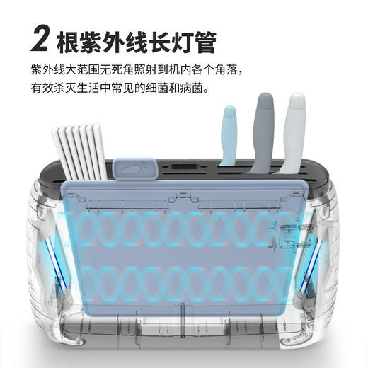 【大宇】【收纳消毒一体的餐具保洁】韩国大宇智能消毒刀架砧板筷子烘干保洁紫外线消菌配刀具+菜板 商品图4