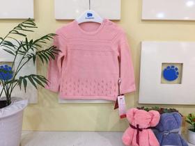 芬亚尔春童衣素色镂空套头衫FYE-F206