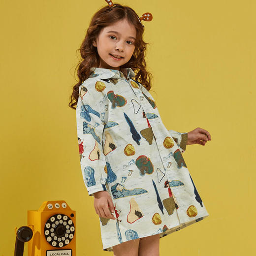 【特价清仓】龙之涵 亲子款呢两穿风衣裙 100%棉 婴幼儿A类标准 商品图9