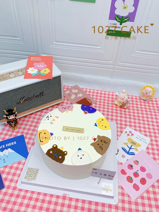 1027CAKE |  动物排排坐 动物蛋糕 手绘 商品图1