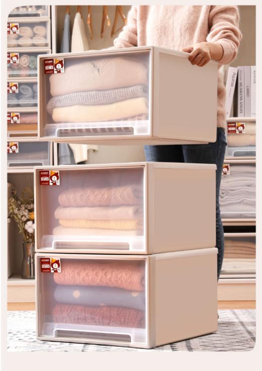抽屉式衣柜收纳箱  塑料透明衣柜收纳盒衣物整理箱衣服储物箱收纳柜柜子2.14 商品图4