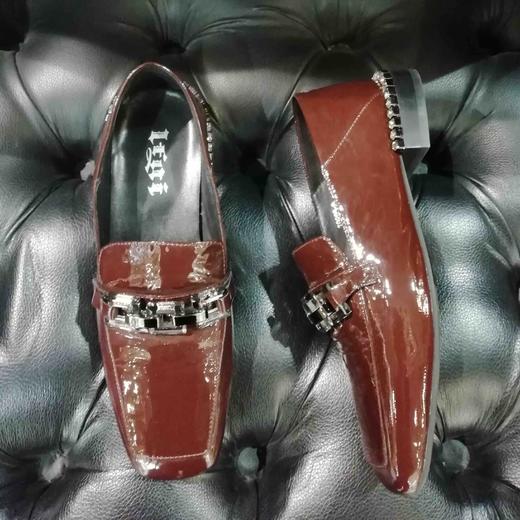 lfgj jeans AJ101 真皮中口低跟方头方跟乐福鞋 商品图10