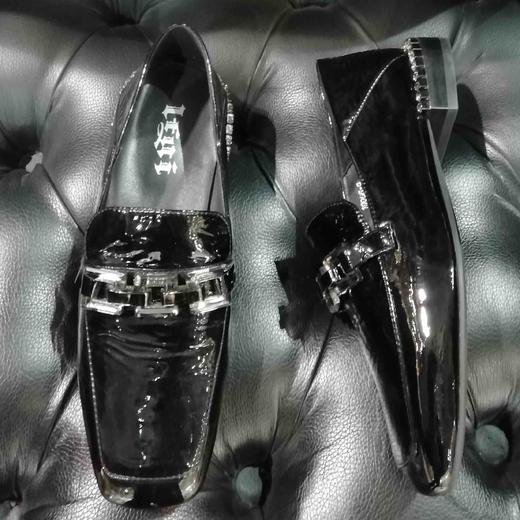 lfgj jeans AJ101 真皮中口低跟方头方跟乐福鞋 商品图3