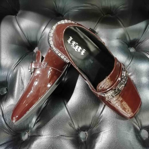 lfgj jeans AJ101 真皮中口低跟方头方跟乐福鞋 商品图11