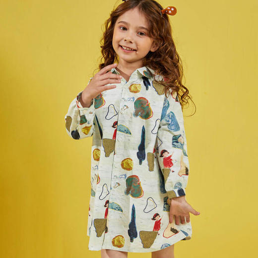 【特价清仓】龙之涵 亲子款呢两穿风衣裙 100%棉 婴幼儿A类标准 商品图2