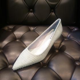 LFGJ 8203设计师款刀割纹全皮女鞋