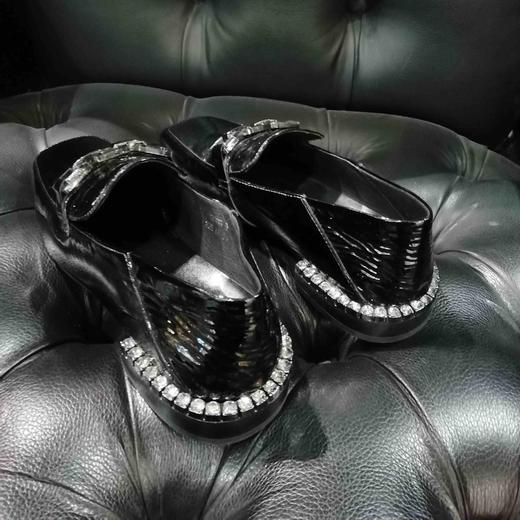 lfgj jeans AJ101 真皮中口低跟方头方跟乐福鞋 商品图2