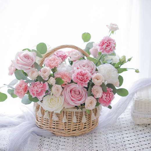 《温馨时光》-手提花篮 商品图0