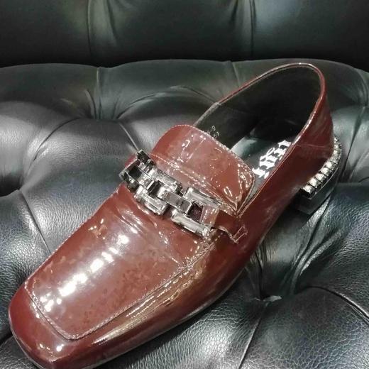 lfgj jeans AJ101 真皮中口低跟方头方跟乐福鞋 商品图6