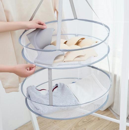 *可折叠防风内衣晒衣网多功能晒衣神器晾衣篮 商品图1