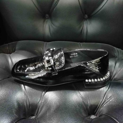 lfgj jeans AJ101 真皮中口低跟方头方跟乐福鞋 商品图1