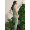 【胡枝子】海松绿真丝丝绒高腰烟管长裤/00094 商品缩略图3