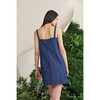 【白日幻想家】蓝白条造型蝴蝶结直筒吊带牛仔连衣裙/0000686 商品缩略图3