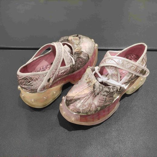 lFGJ 4838春季松糕鞋网红潮个性包头凉鞋时尚厚底老爹鞋 商品图7