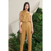 【胡枝子】古铜黄高腰烟管长裤/00094C 商品缩略图2