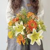 【气象站台】黄天霸百合3朵 橙色非洲菊1 橙色香雪兰3 橙色水仙百合2 橙色洋牡丹2 送黄莺草3（往后余生设计） 商品缩略图0