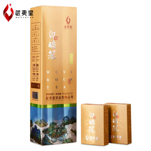 武夷星竖条装白鸡冠四大名枞特级乌龙茶武夷名枞茶叶108g浓香型茶 商品图1