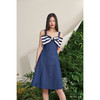 【木星冲浪手】蓝白条造型蝴蝶结吊带A字牛仔连衣裙/0000685 商品缩略图0