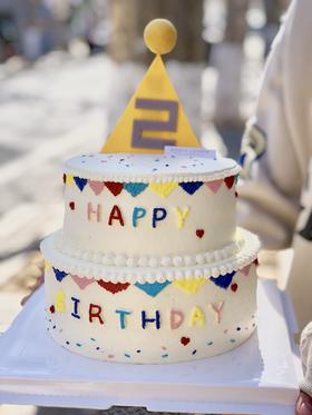 简约翻糖生日蛋糕