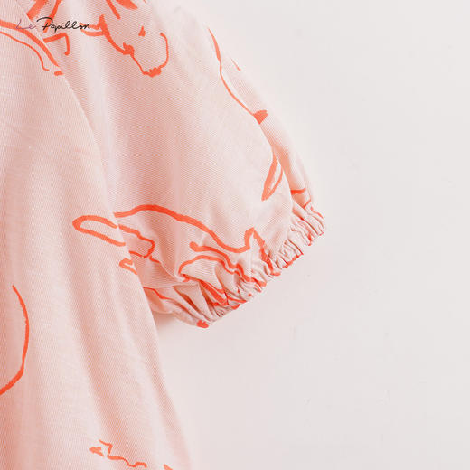 【打折】【马克珍妮 芦芙】夏装女童小动物棉麻小衫 儿童衬衣212193 商品图3